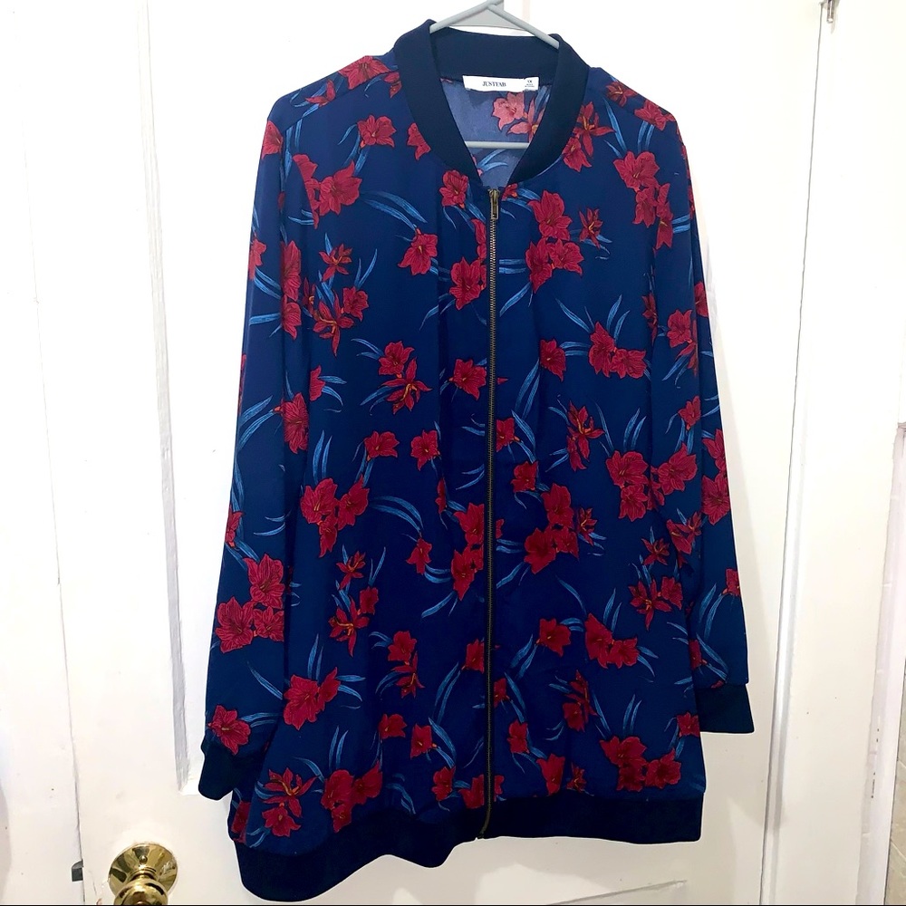 JustFab Long Bomber Jacket